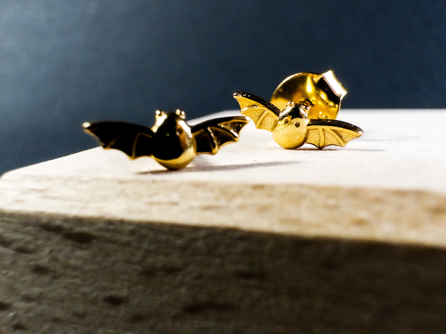Tiny Bat Stud Earrings