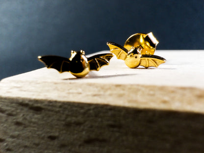 Tiny Bat Stud Earrings