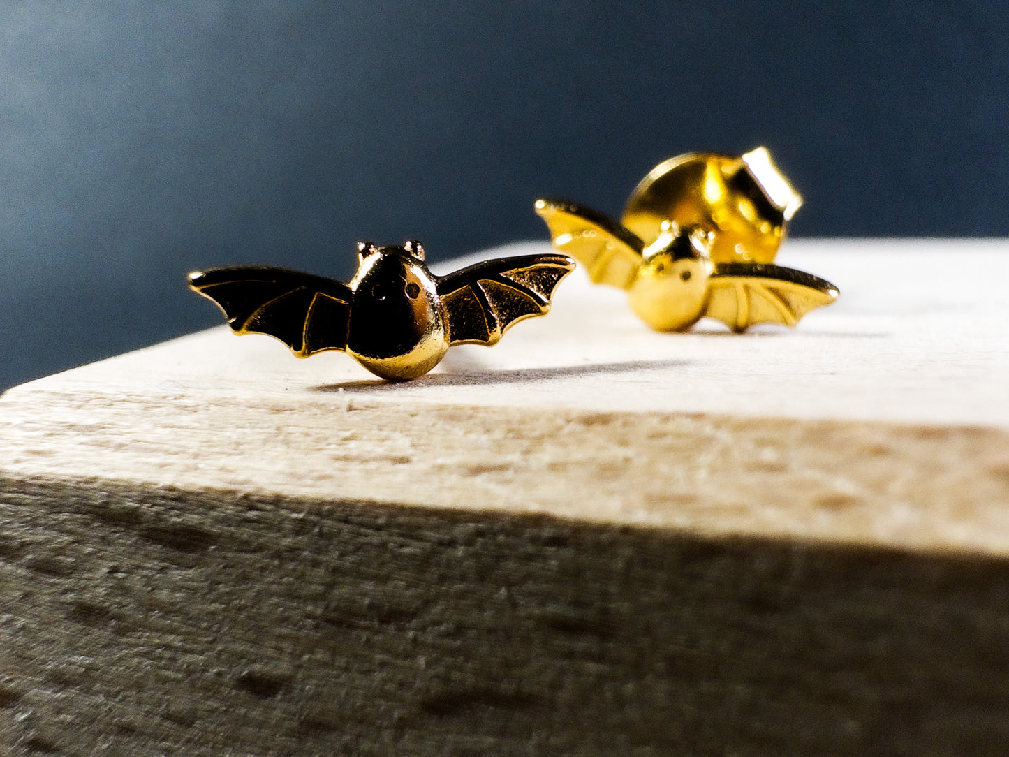 Tiny Bat Stud Earrings