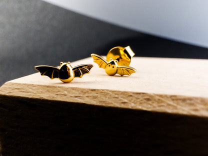 Tiny Bat Stud Earrings