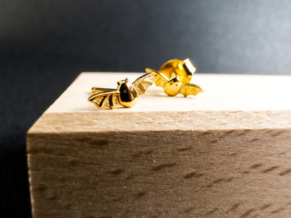 Tiny Bat Stud Earrings