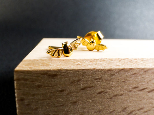 Tiny Bat Stud Earrings