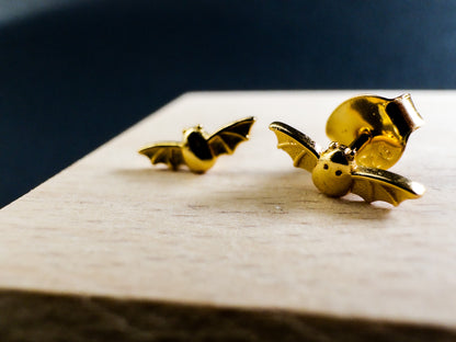 Tiny Bat Stud Earrings