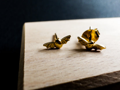 Tiny Bat Stud Earrings
