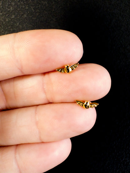 Tiny Bat Stud Earrings