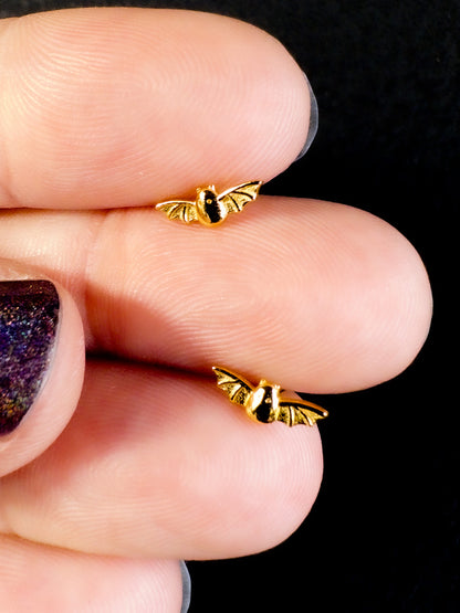 Tiny Bat Stud Earrings