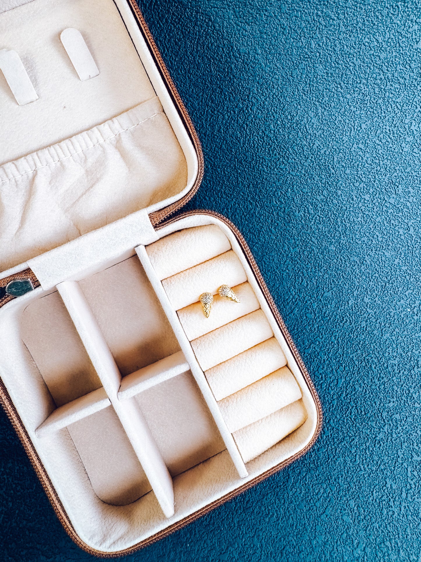 18K Gold Ice Cream Cone Studs