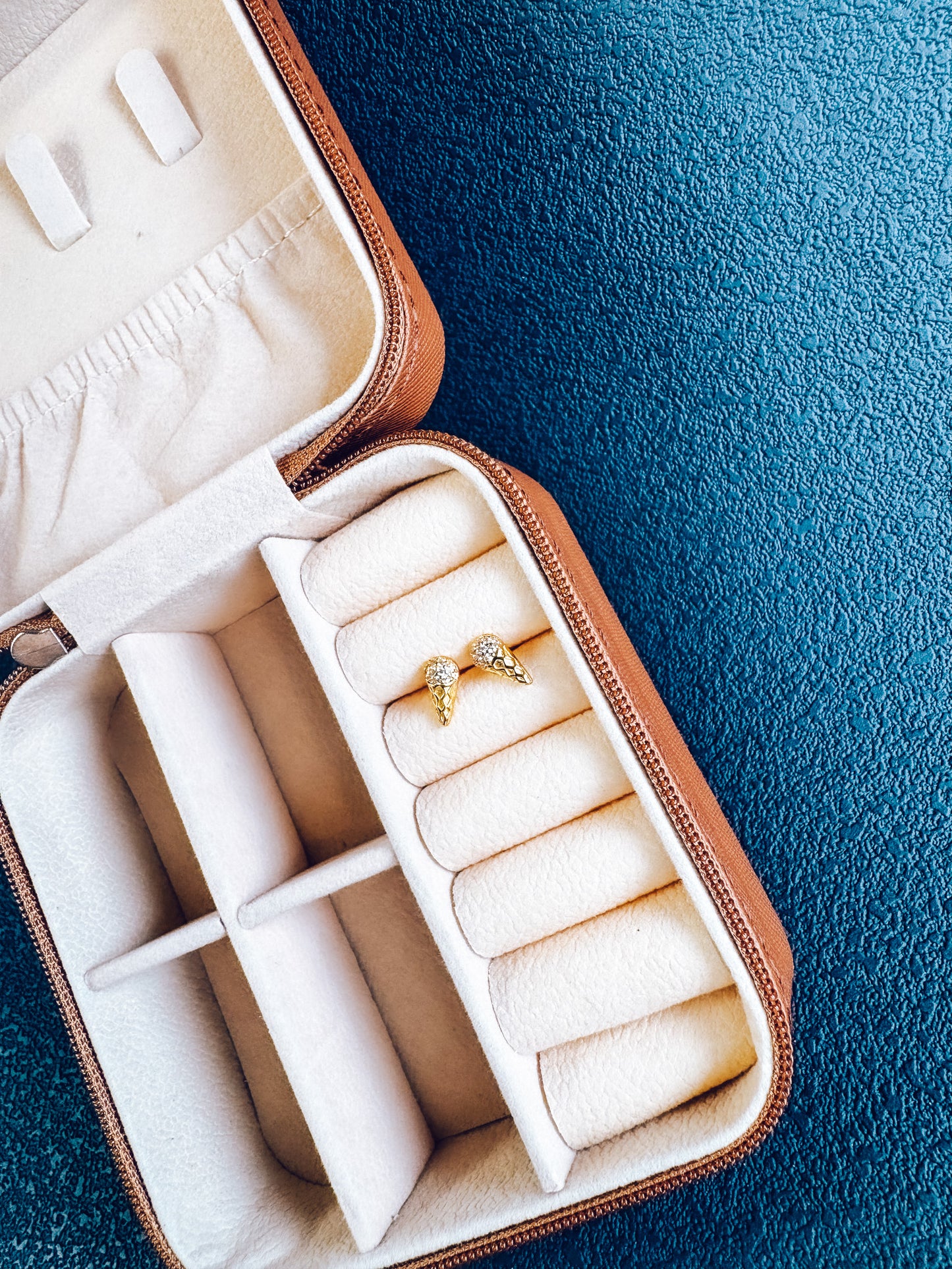 18K Gold Ice Cream Cone Studs