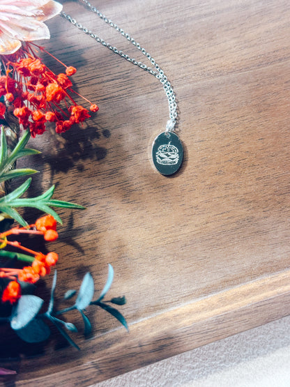 Tiny Hamburger Necklace