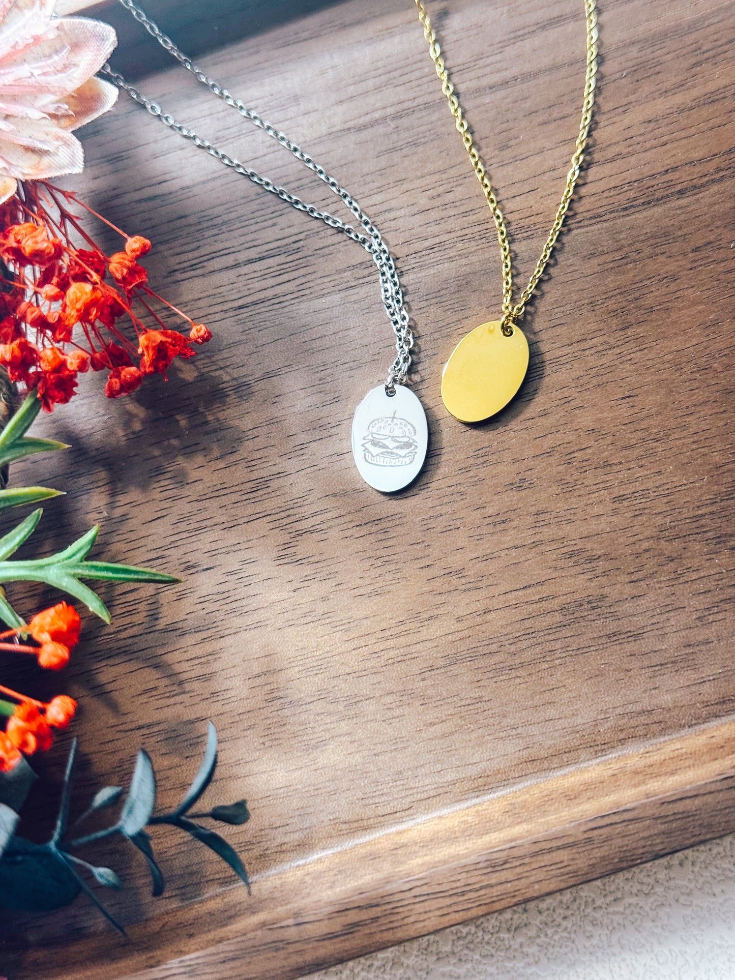 Tiny Hamburger Necklace