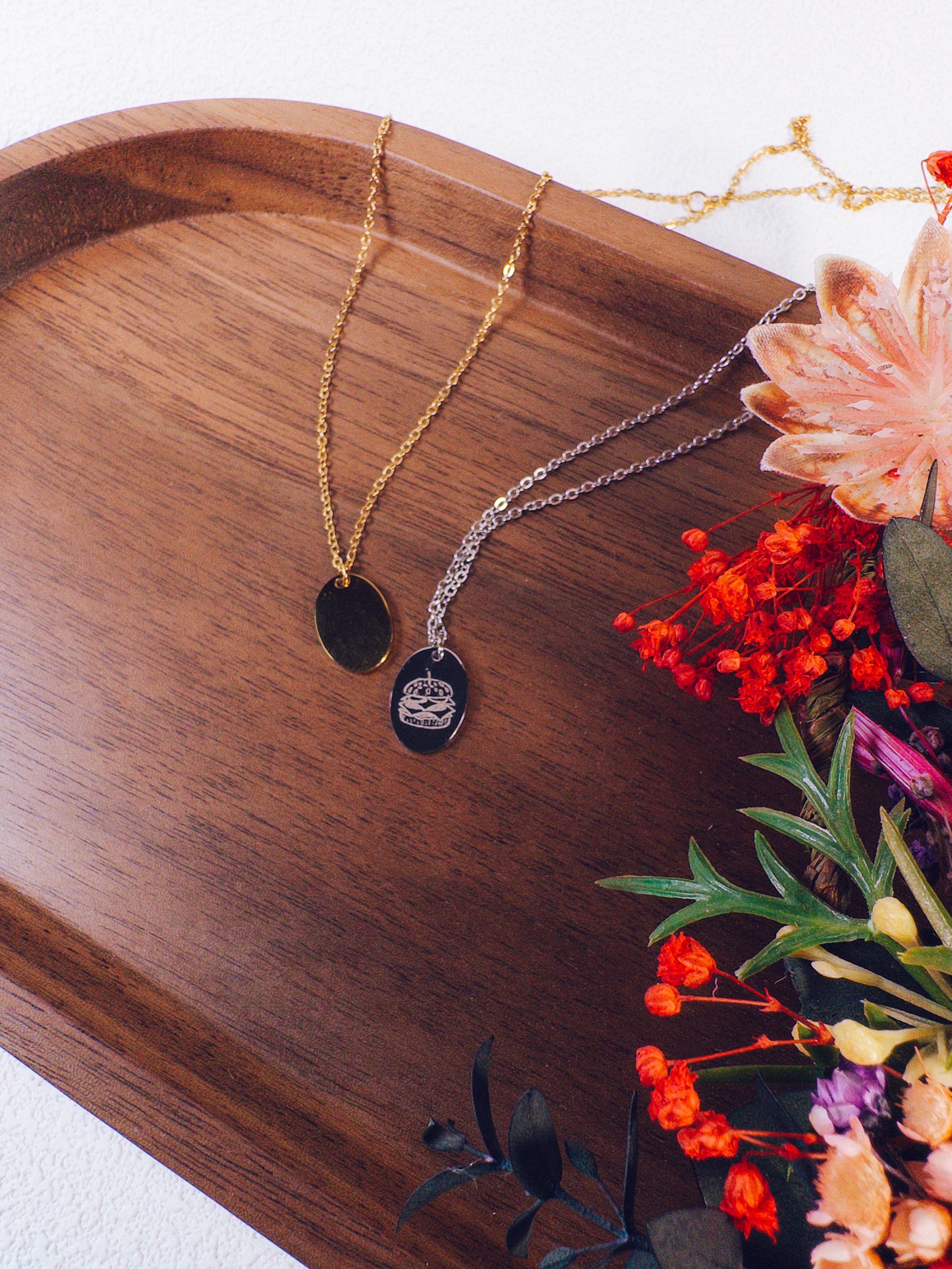 Tiny Hamburger Necklace