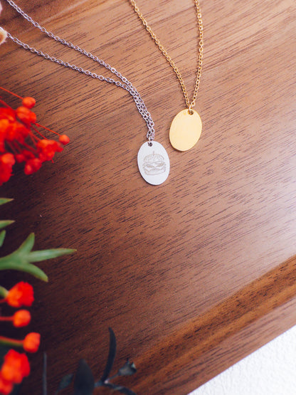 Tiny Hamburger Necklace