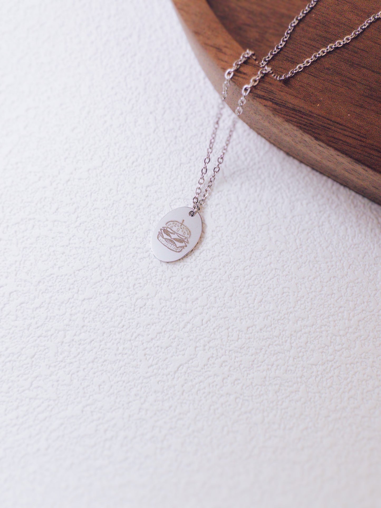 Tiny Hamburger Necklace