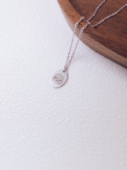 Tiny Hamburger Necklace