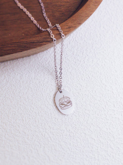 Tiny Hamburger Necklace