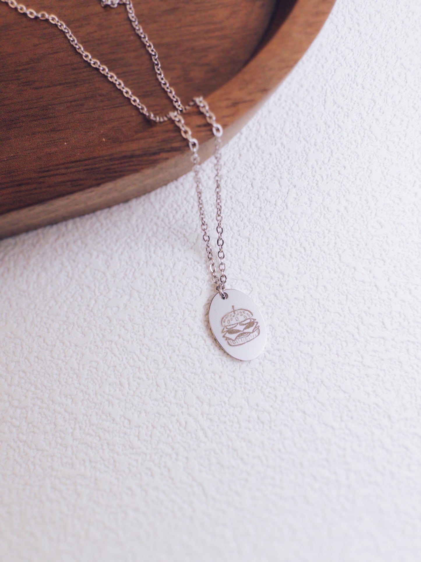 Tiny Hamburger Necklace