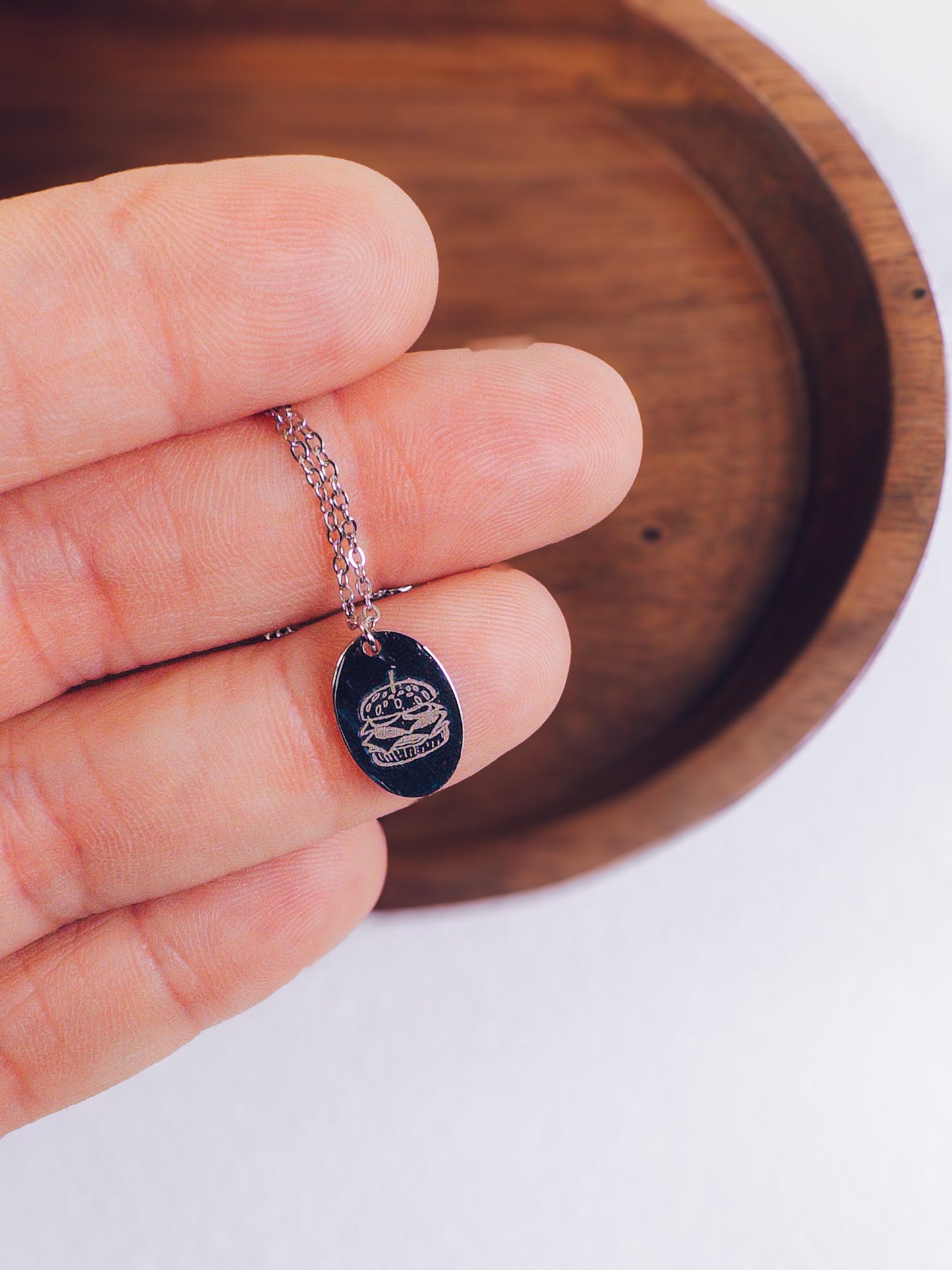 Tiny Hamburger Necklace