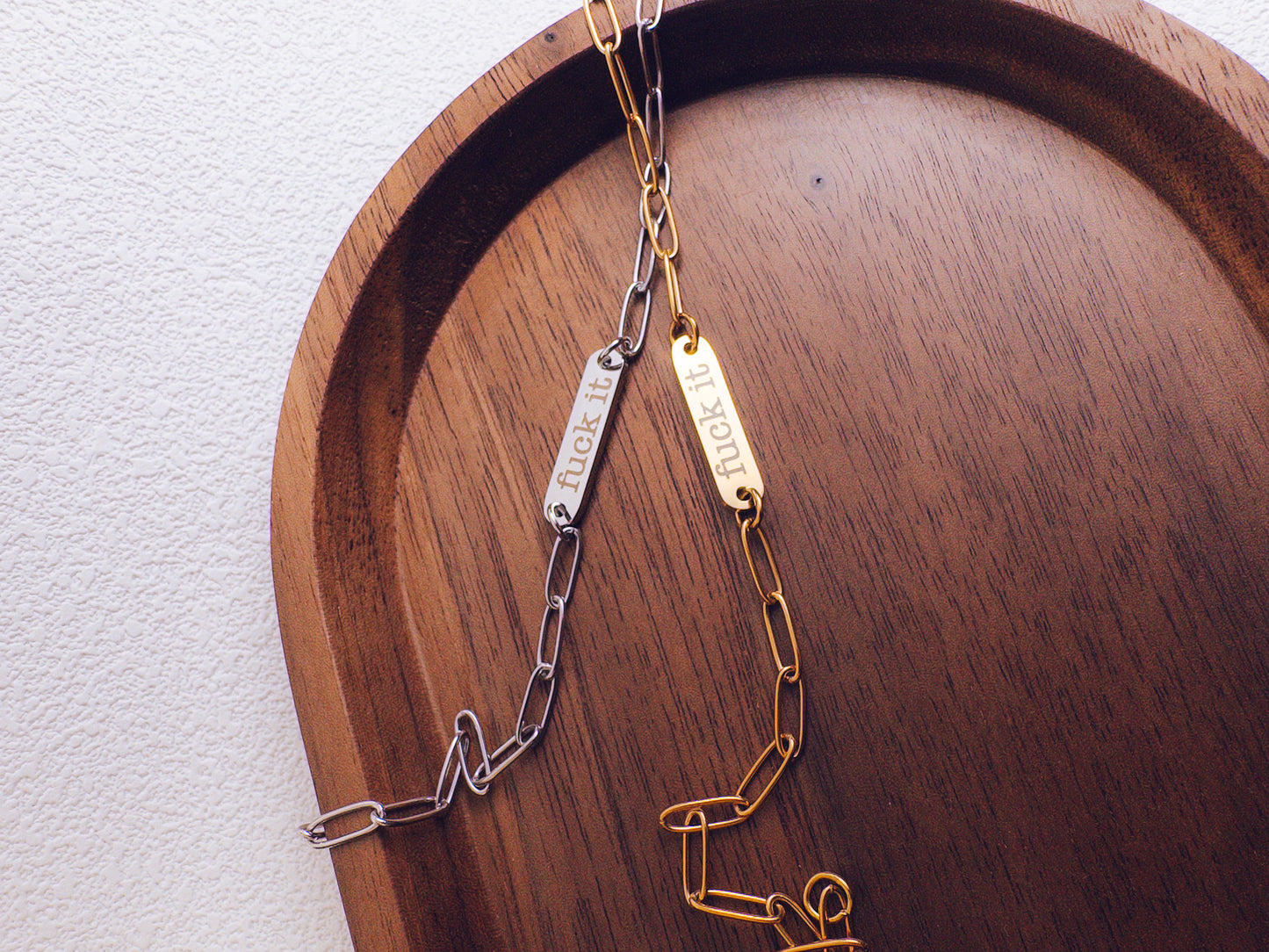 Bold F*ck It Paperclip Bracelet
