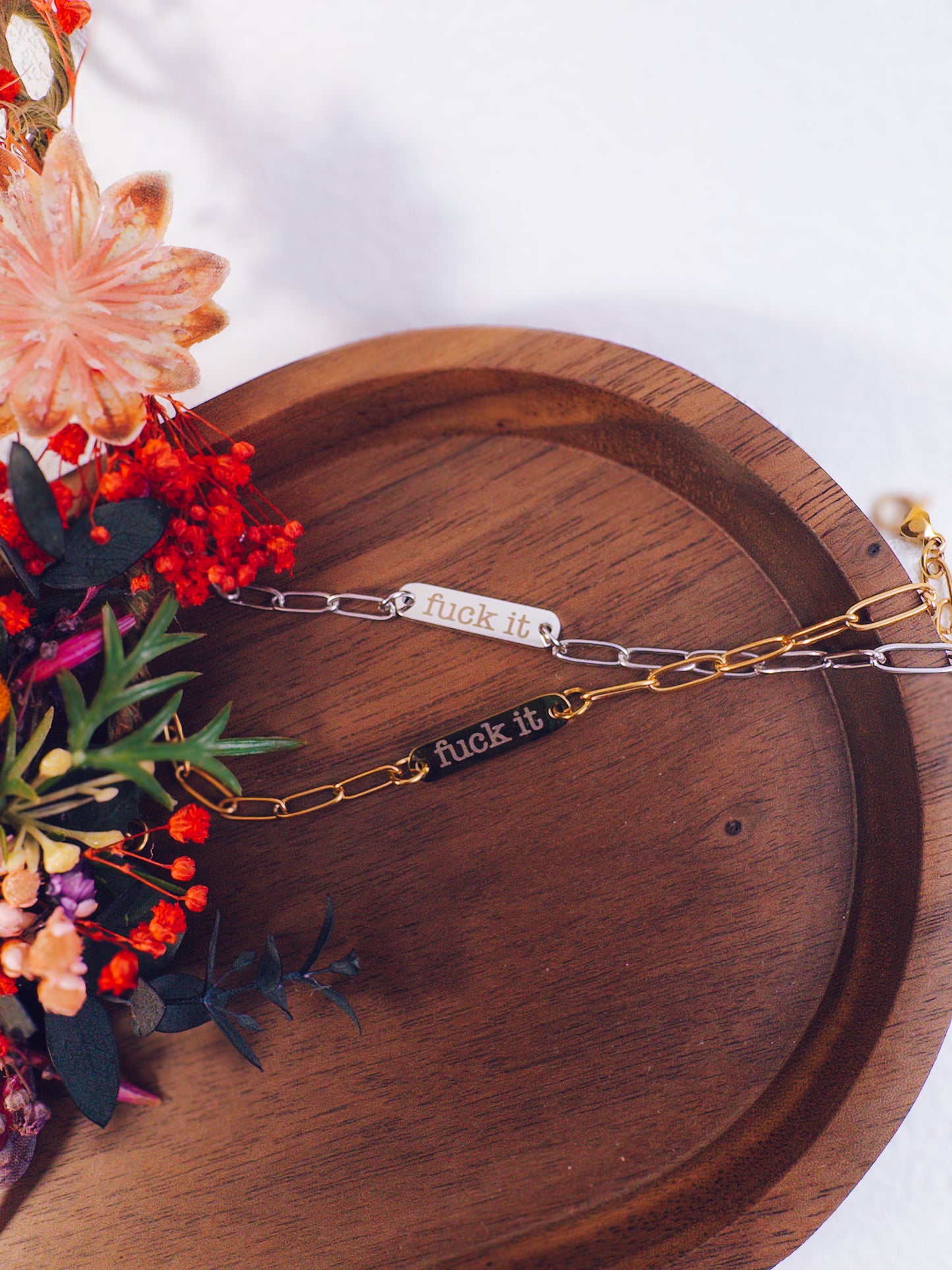 Bold F*ck It Paperclip Bracelet