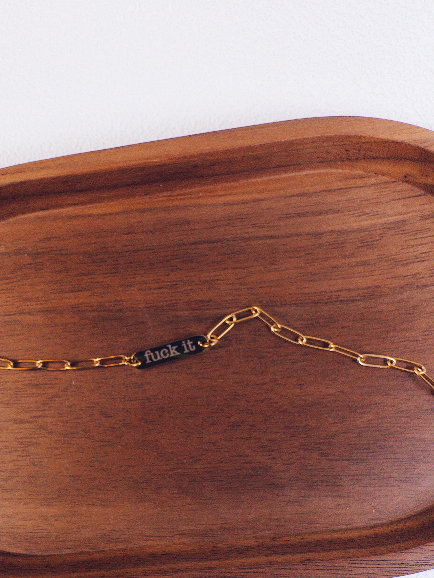 Bold F*ck It Paperclip Bracelet