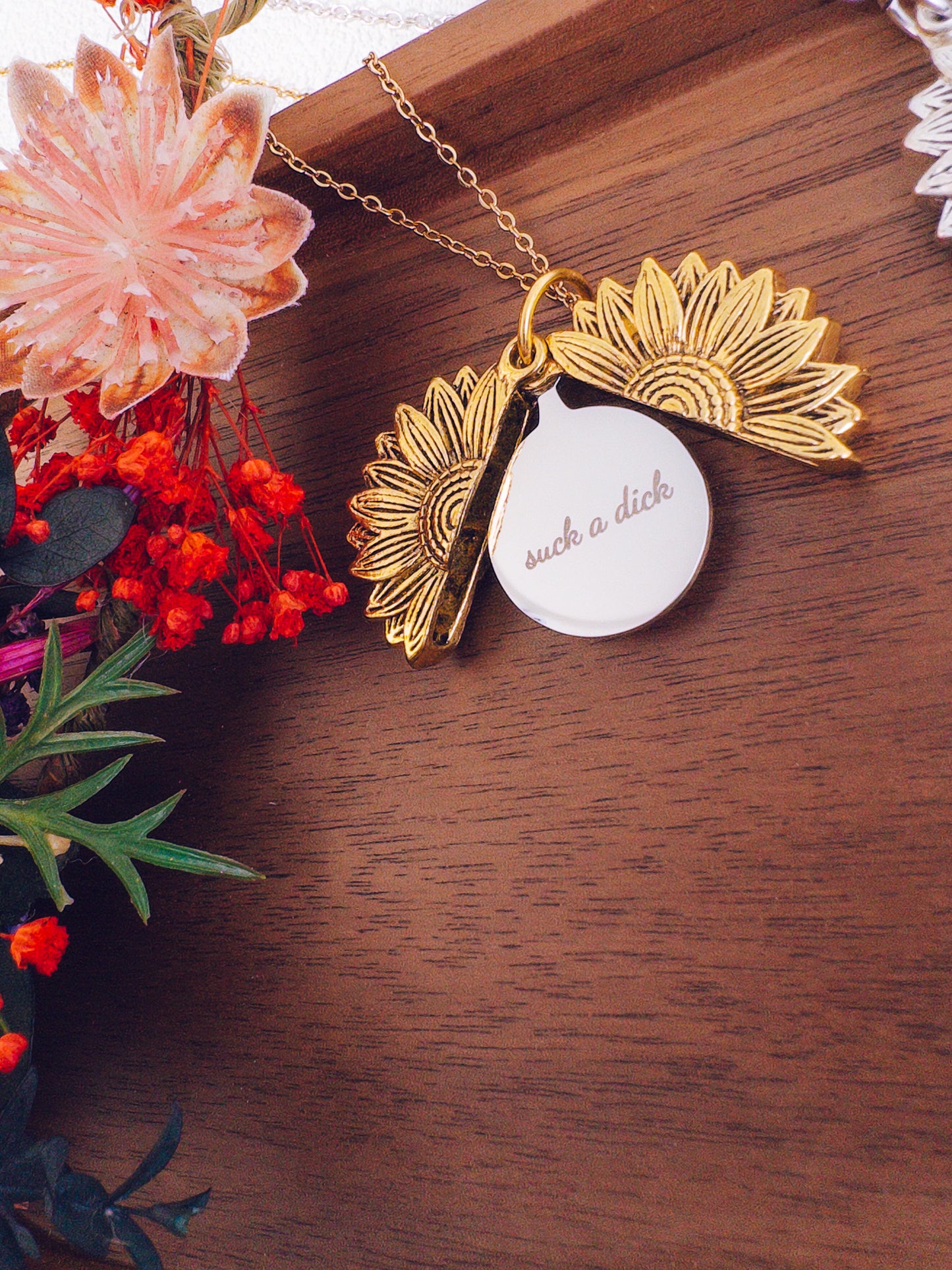 Suck a D*ck Hidden Message Necklace