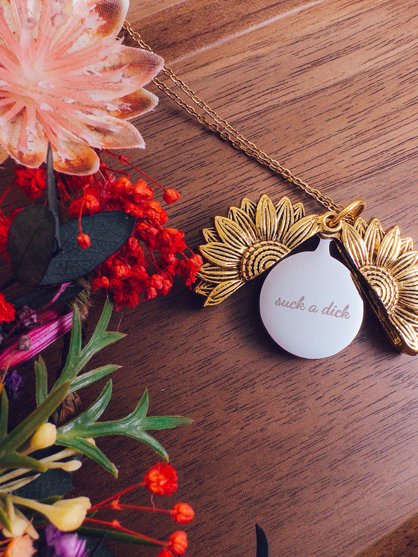 Suck a D*ck Hidden Message Necklace
