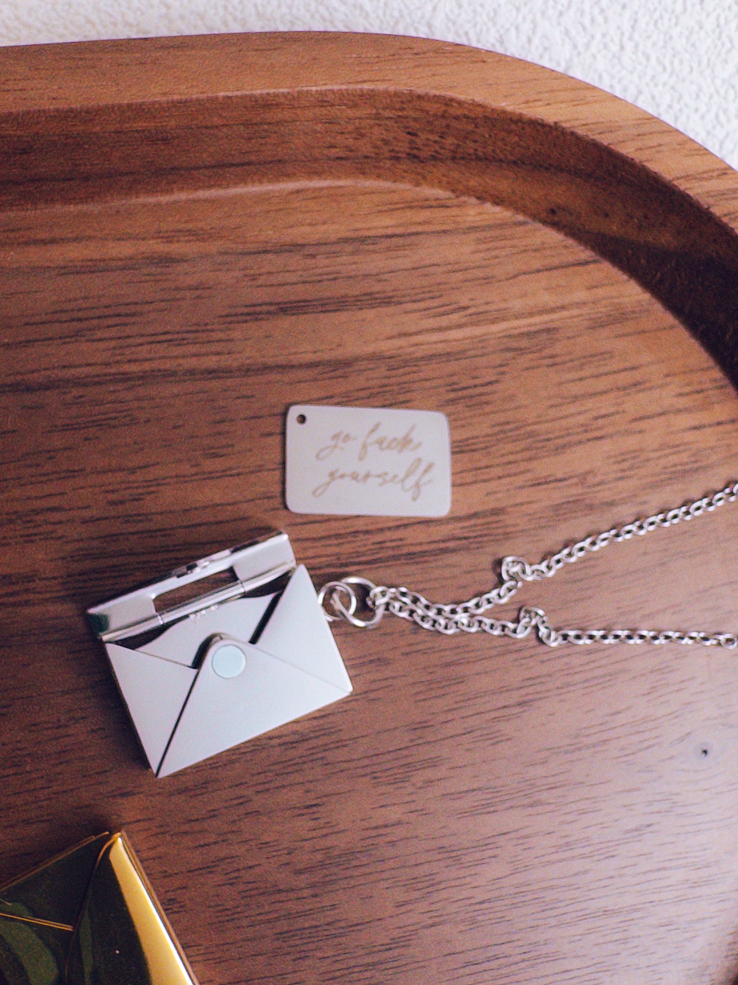 Go Fuck Yourself Necklace – Hidden Message Envelope Pendant