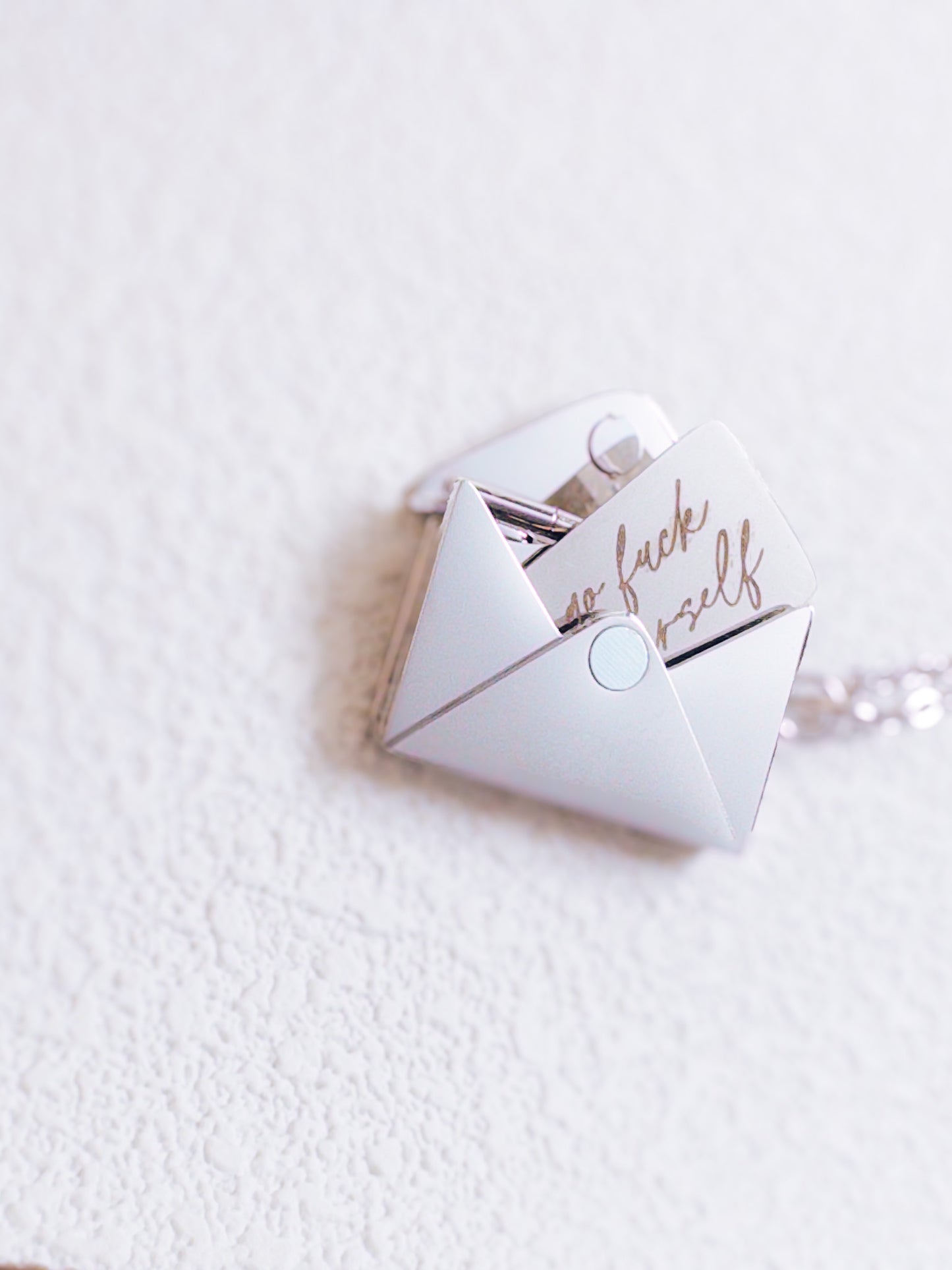 Go Fuck Yourself Necklace – Hidden Message Envelope Pendant