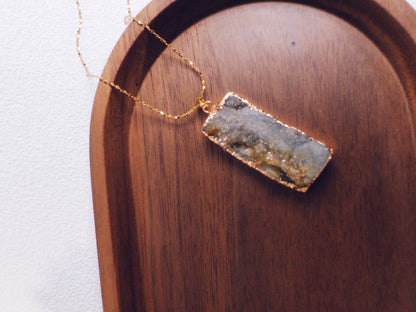 Natural Geode Slice Necklace