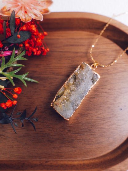 Natural Geode Slice Necklace