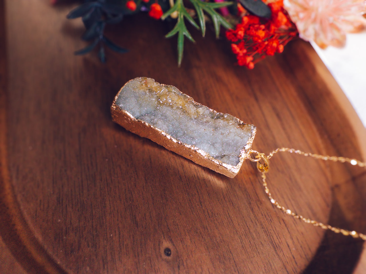 Natural Geode Slice Necklace
