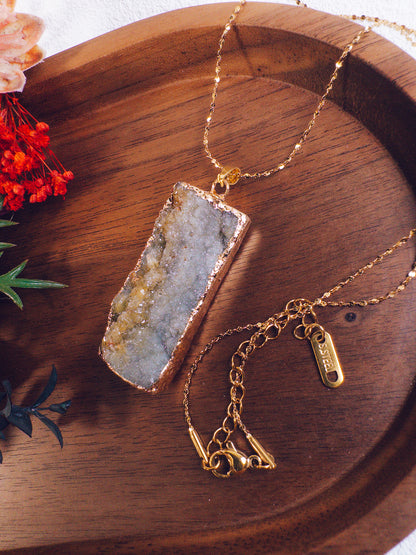 Natural Geode Slice Necklace