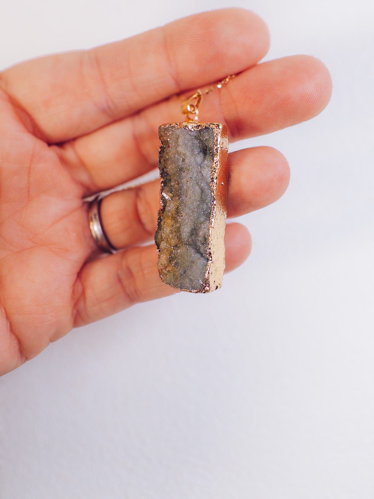 Natural Geode Slice Necklace