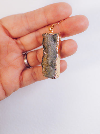 Natural Geode Slice Necklace