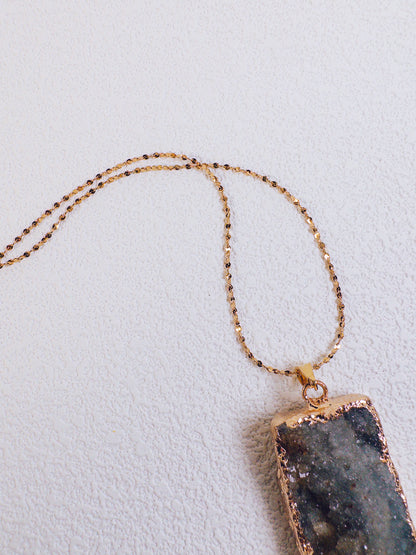 Natural Geode Slice Necklace