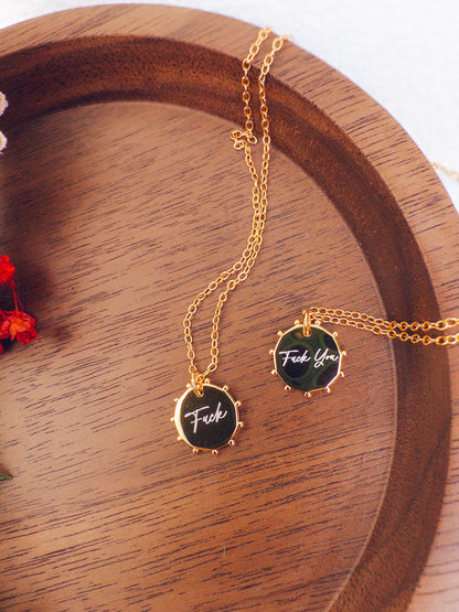 Fuck Necklace – 18K Gold Plated Sterling Silver