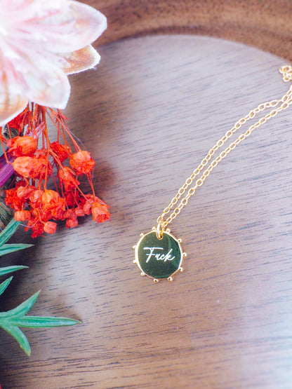 Fuck Necklace – 18K Gold Plated Sterling Silver