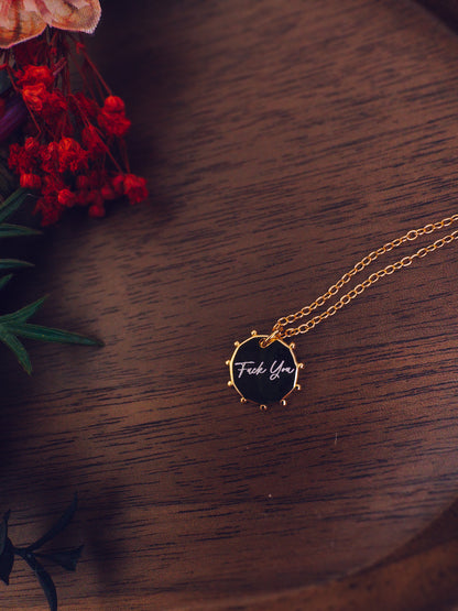 Fuck You Necklace - 18K Gold Plated Sterling Silver
