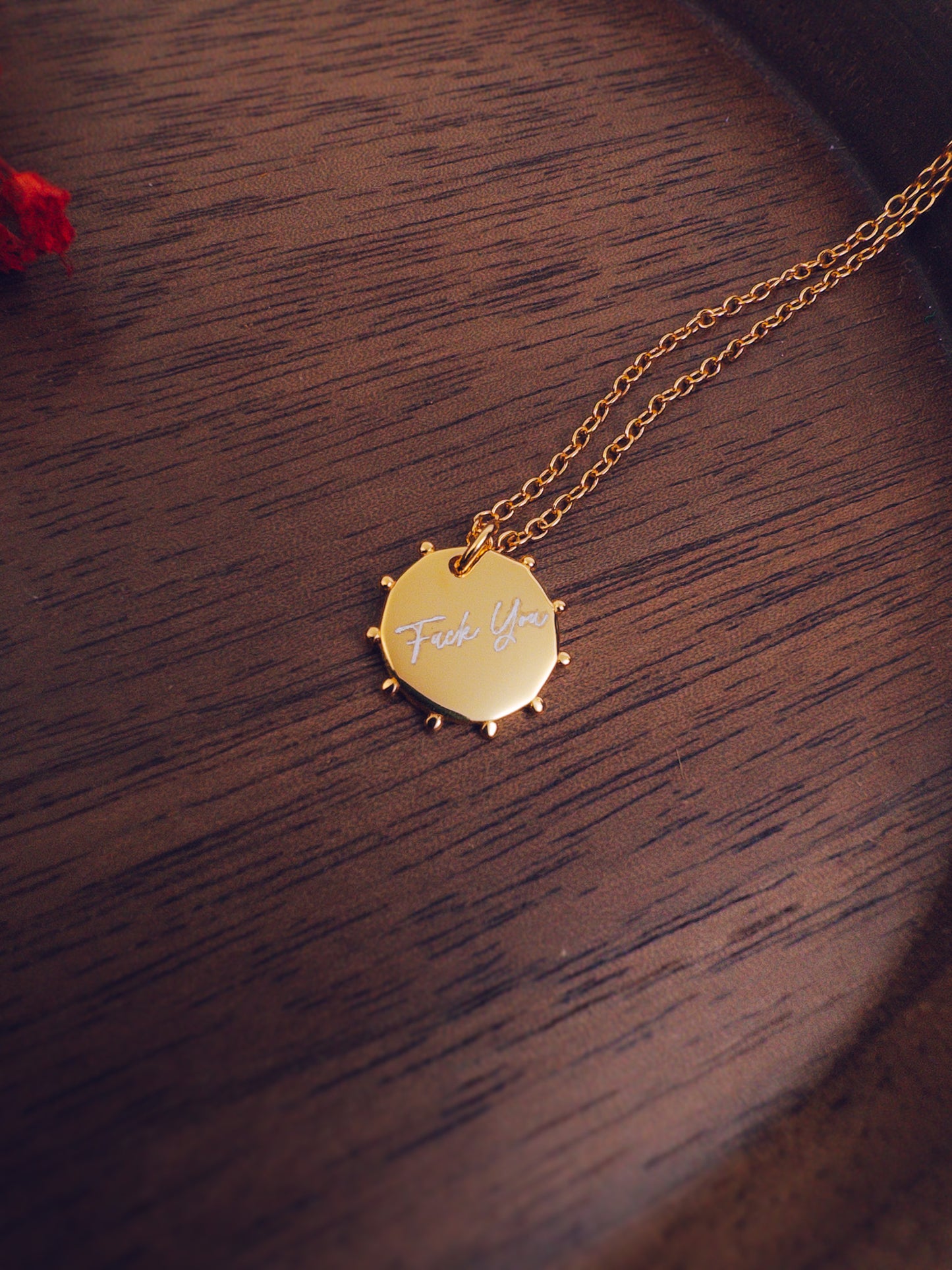 Fuck You Necklace - 18K Gold Plated Sterling Silver