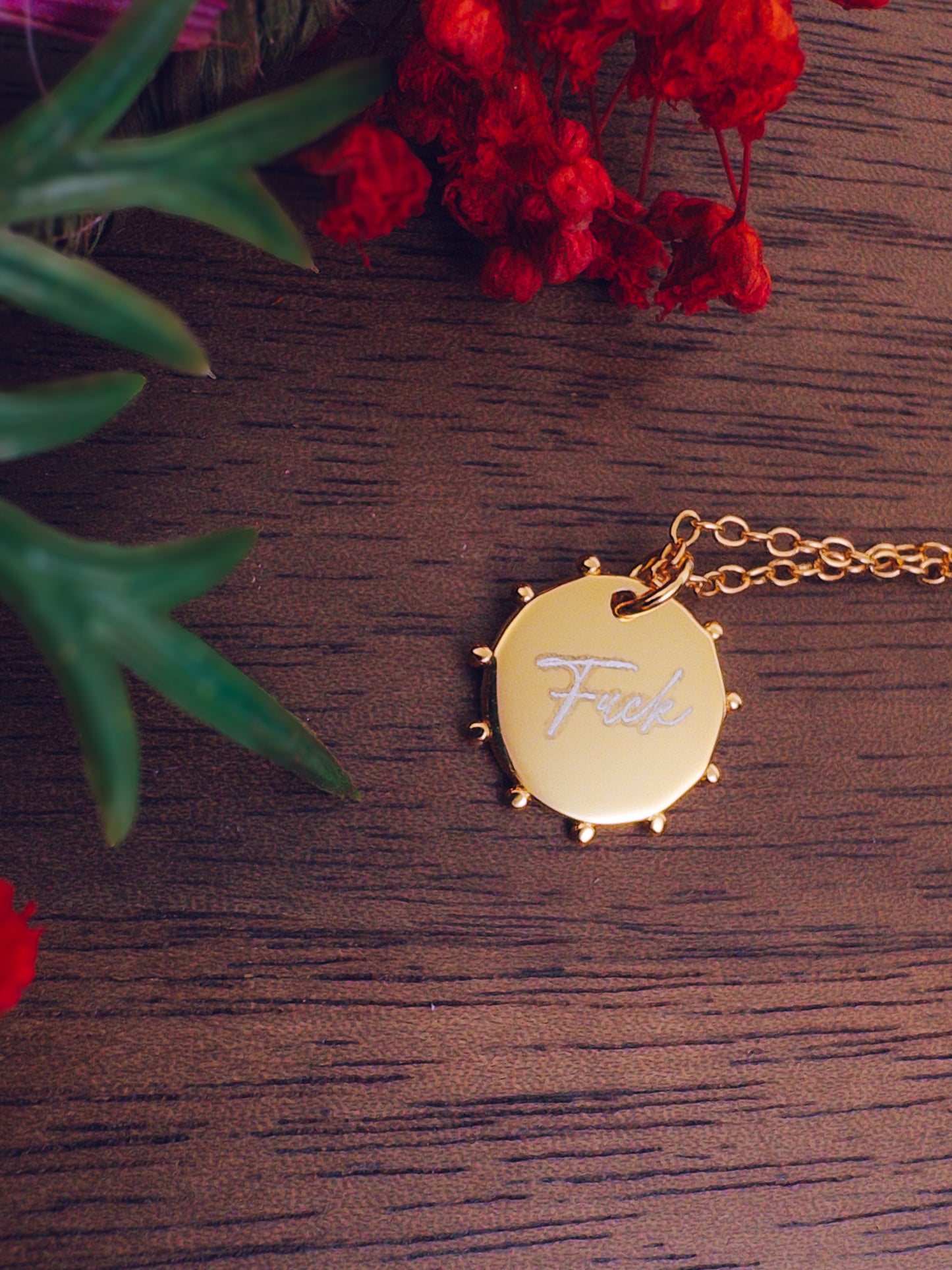 Fuck Necklace – 18K Gold Plated Sterling Silver