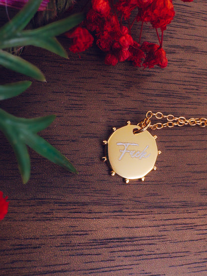 Fuck Necklace – 18K Gold Plated Sterling Silver