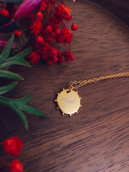 Fuck Necklace – 18K Gold Plated Sterling Silver