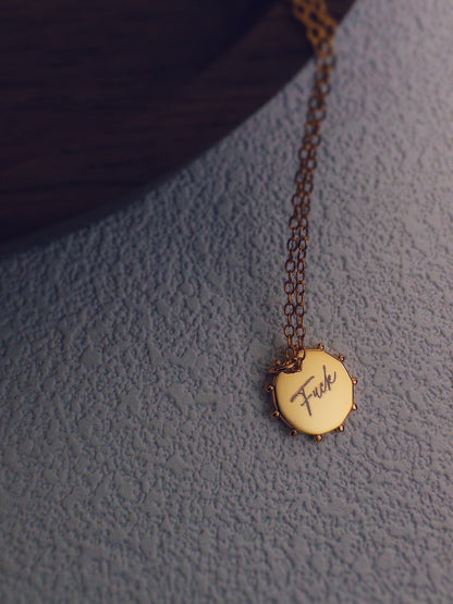 Fuck Necklace – 18K Gold Plated Sterling Silver