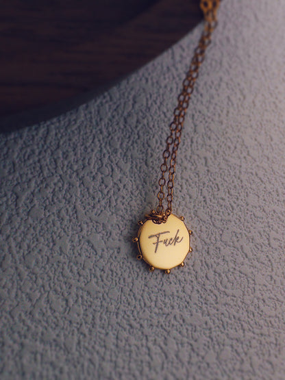 Fuck Necklace – 18K Gold Plated Sterling Silver