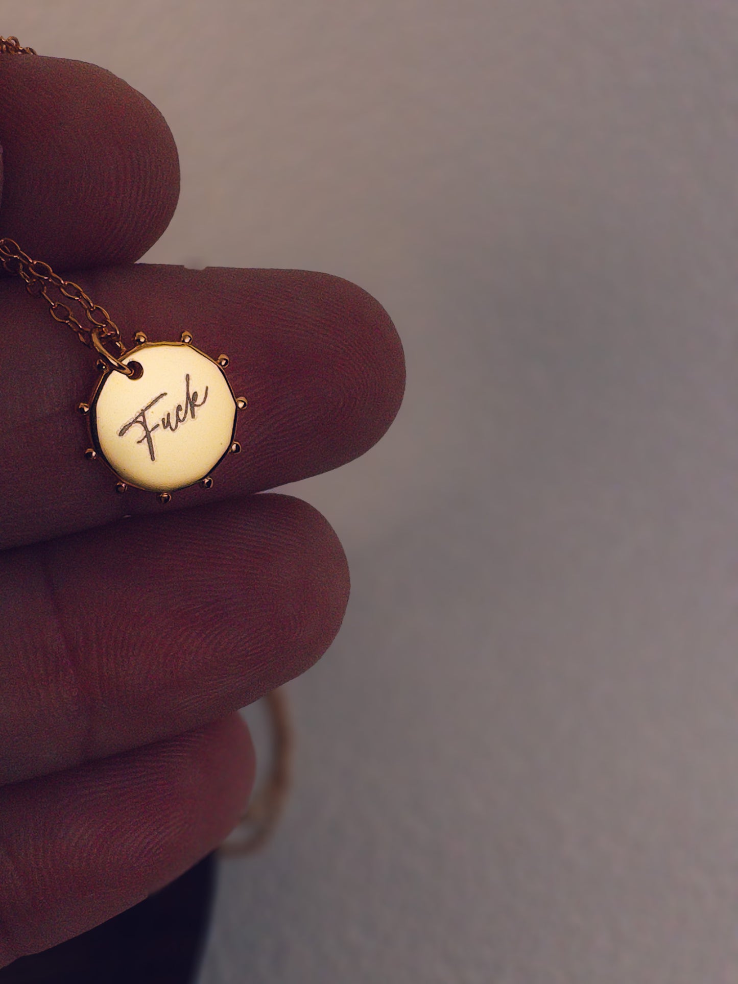 Fuck Necklace – 18K Gold Plated Sterling Silver