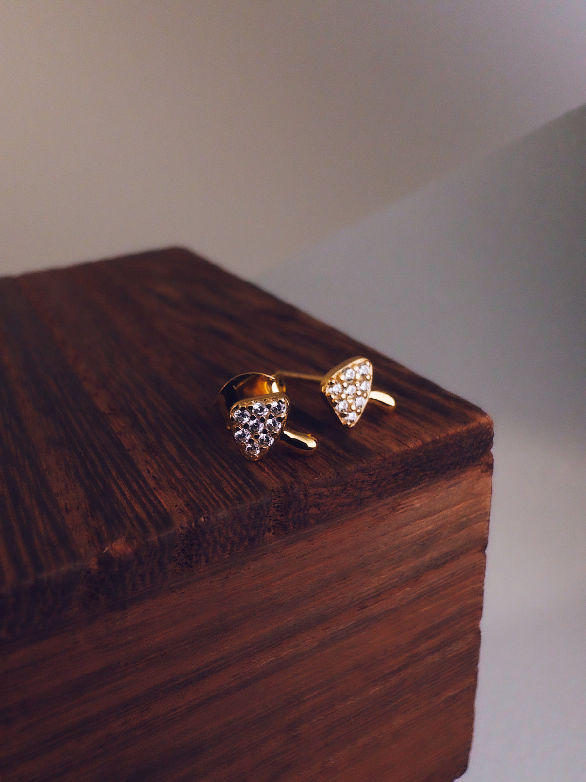 18k Gold Mushroom Stud Earrings