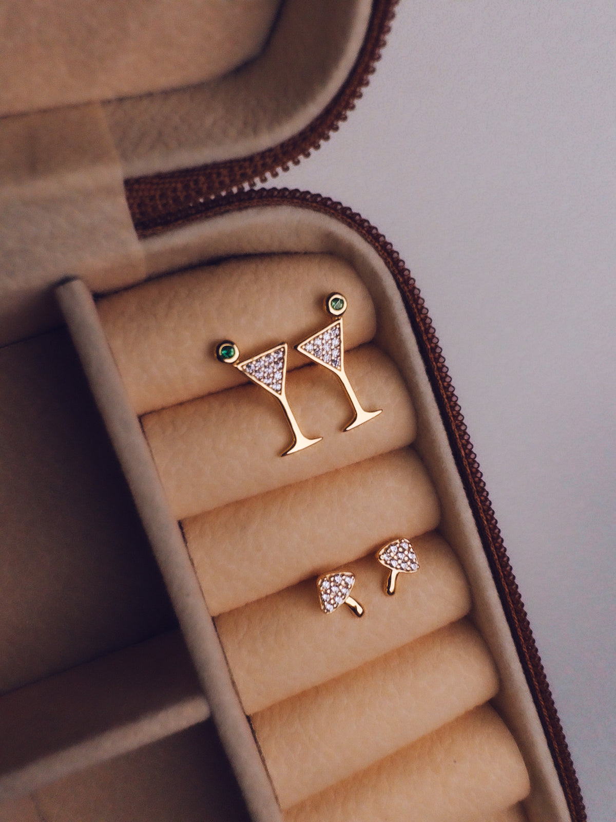 Martini Glass Stud Earrings