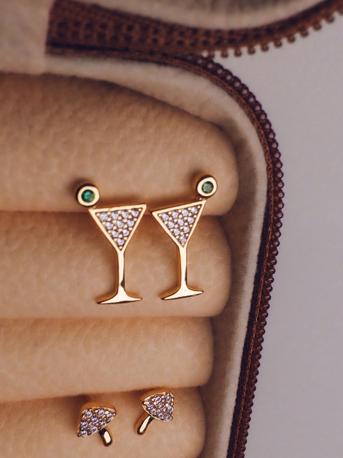 Martini Glass Stud Earrings