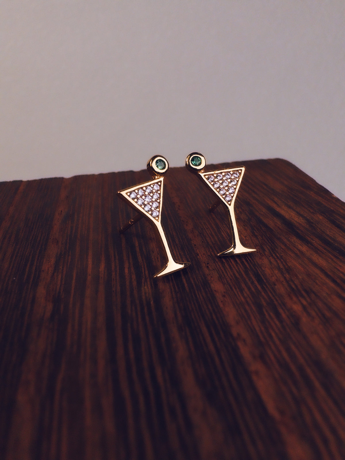 Martini Glass Stud Earrings