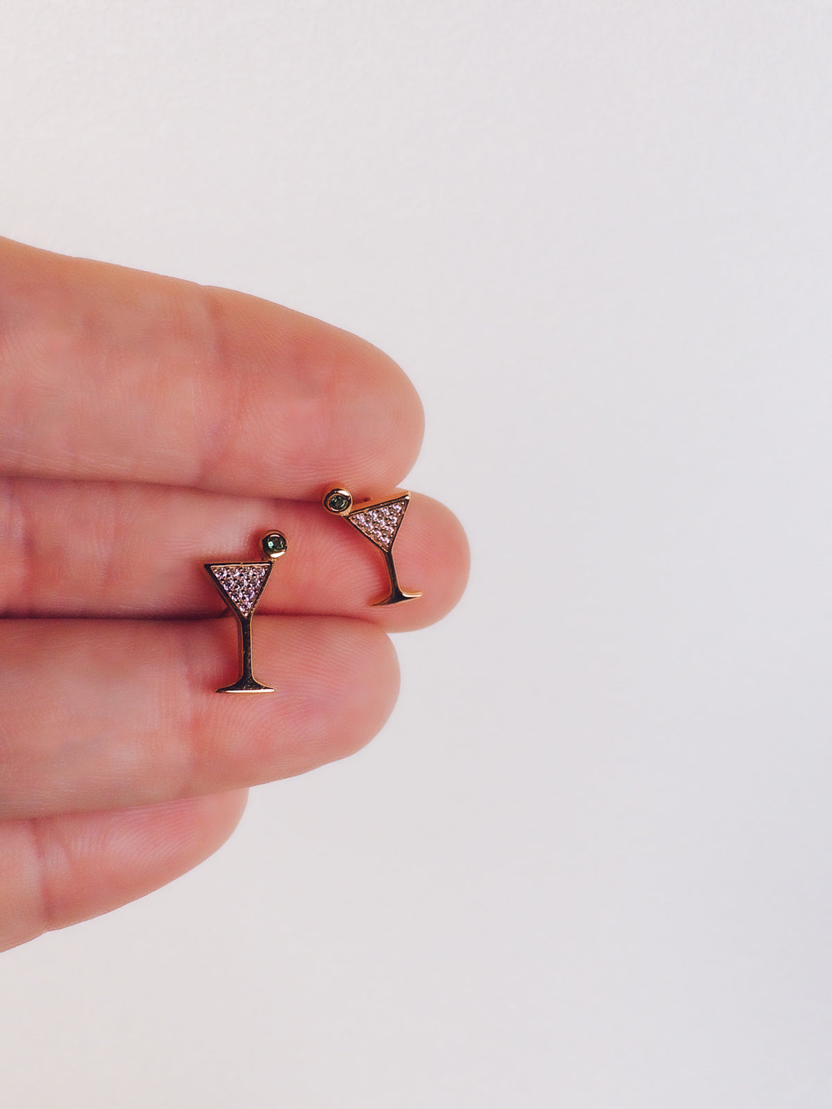 Martini Glass Stud Earrings